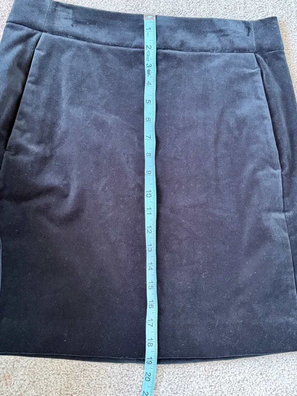 J.Crew Structured Velvet A-Line Mini Skirt with Pockets - Size 6